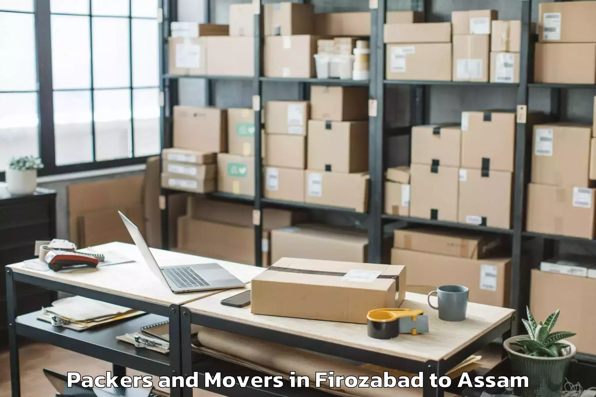 Professional Firozabad to Kalaigaon Pt Packers And Movers